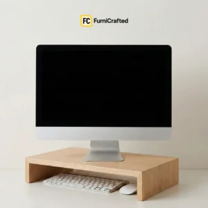 rise wooden monitor stand – ergonomic desk riser for monitors & laptops