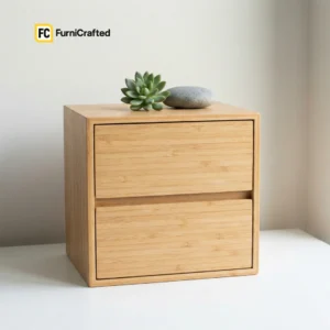 zen desk storage cabinet – compact wooden storage unit for office & home